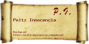 Peltz Innocencia névjegykártya